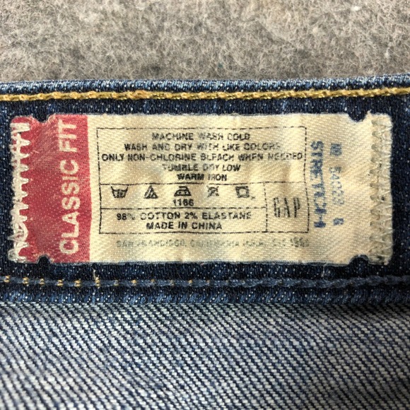 GAP 1969 Dark Wash Flare Jeans Womens Size 12R Classic Fit Stretch Mid Rise - Picture 5 of 15